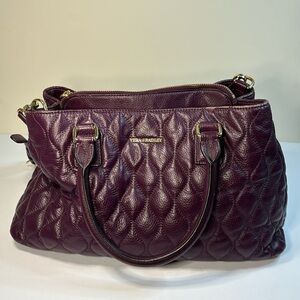 Vera Bradley Quilted Satchel in Deep Plum